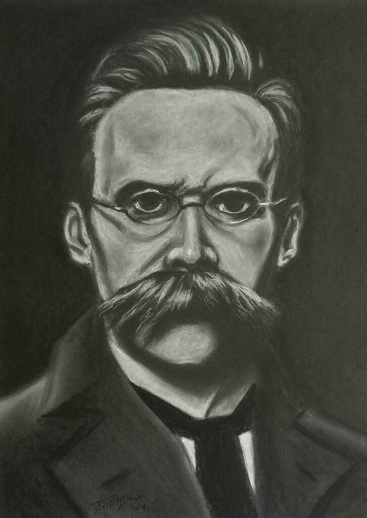 Friedrich Nietzsche - Kohle/Kreide - 30x40cm