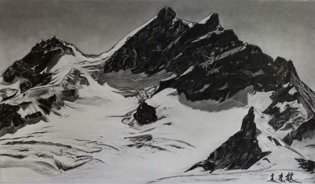 Jungfrau - Kohle/Kreide - 50x70cm