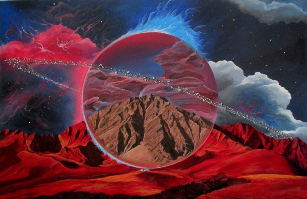 Der magische Planet - Acryl/Leinwand - 80x120cm