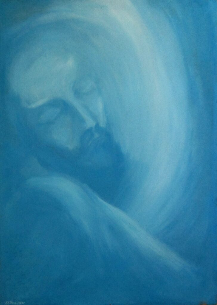 Christus 1978 - Acryl/Holz - 85x120cm