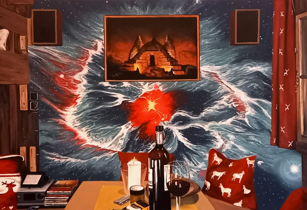 Hinten ist Aussen
Acryl/Leinwand
120x80cm  2025