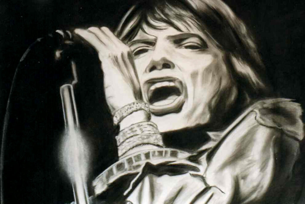 Mick Jagger - Acryl/Karton - 50x70cm